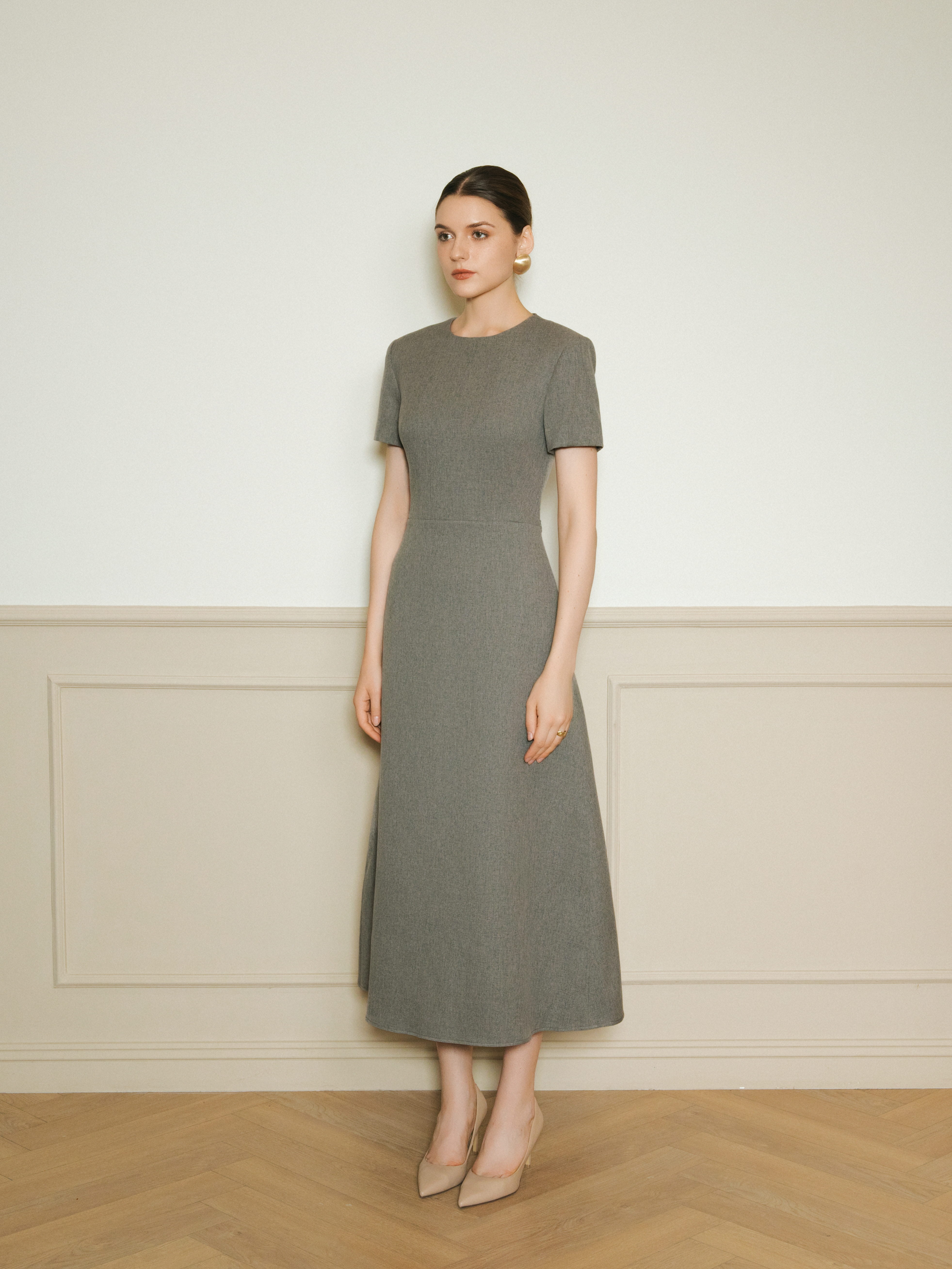 OLIVE GRACE DRESS - Olive gray_thumbnail_0