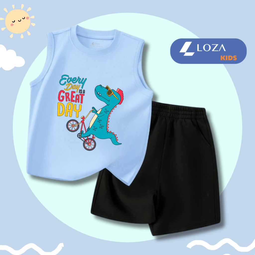 Bộ ba lỗ bé trai in hình Khủng long - Loza Kids BL238_thumbnail_3