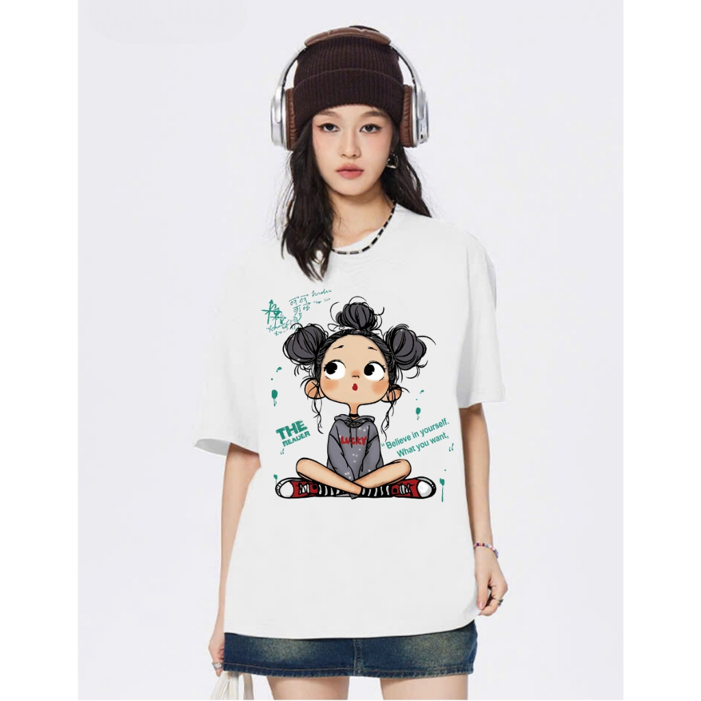 Áo thun nữ hot trend hình cô gái tóc xù nhiều mẫu local brand We Tee dáng oversize rộng - T018_thumbnail_4