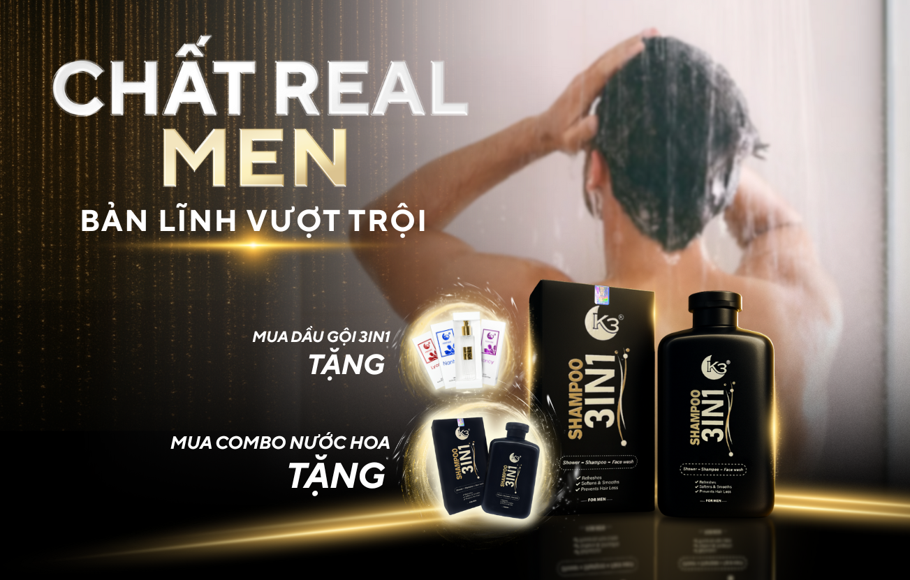 🎉 DẦU GỘI NAM 3IN1 ĐA NĂNG - K3 RA MẮT SẢN PHẨM MỚI 🎉