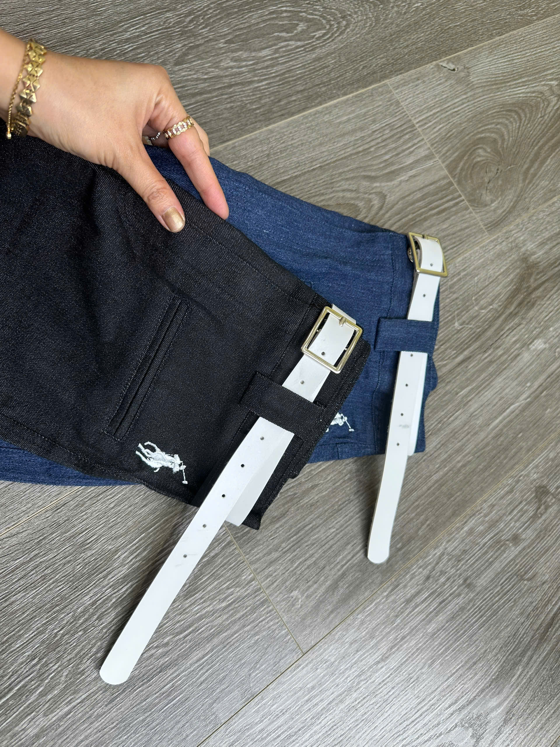 Quần short thêu ngựa kèm belt ( XANH )_thumbnail_12