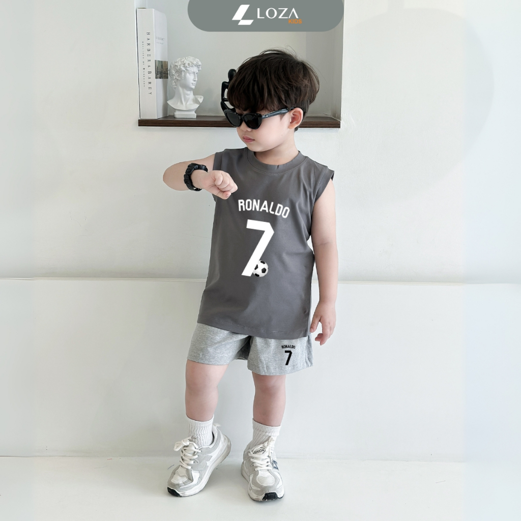 Bộ ba lỗ bé trai in số '7 Ronaldo' - Loza Kids BL375_thumbnail_4