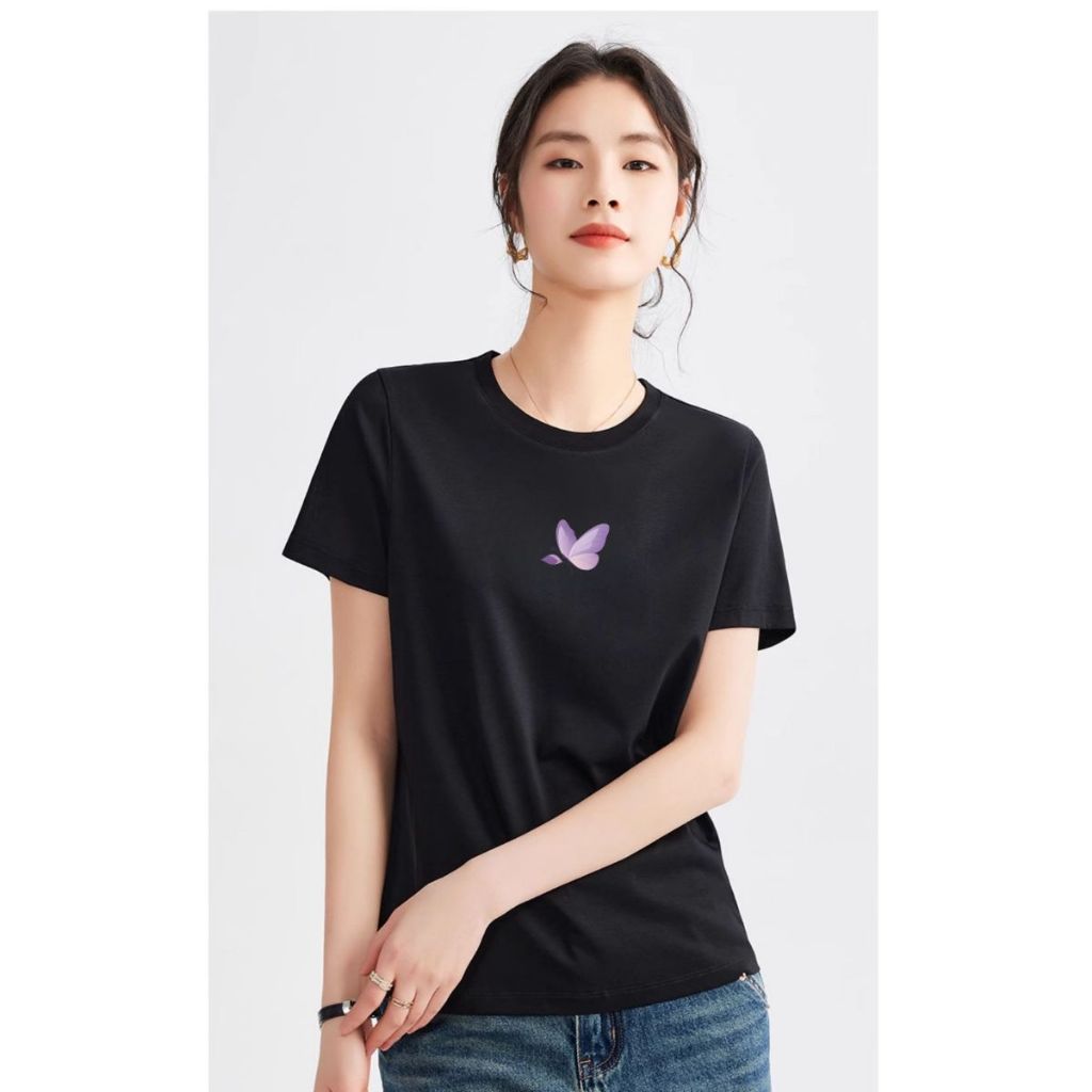 [Form Vừa] Áo thun nữ Loza 2 màu đen/trắng chất liệu thun cotton mềm mịn - Áo phông nữ Mã VT8131