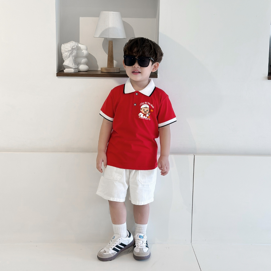Áo Polo bé trai in hình 'Cờ đỏ sao vàng Việt Nam' - Loza Kids PY072_thumbnail_9