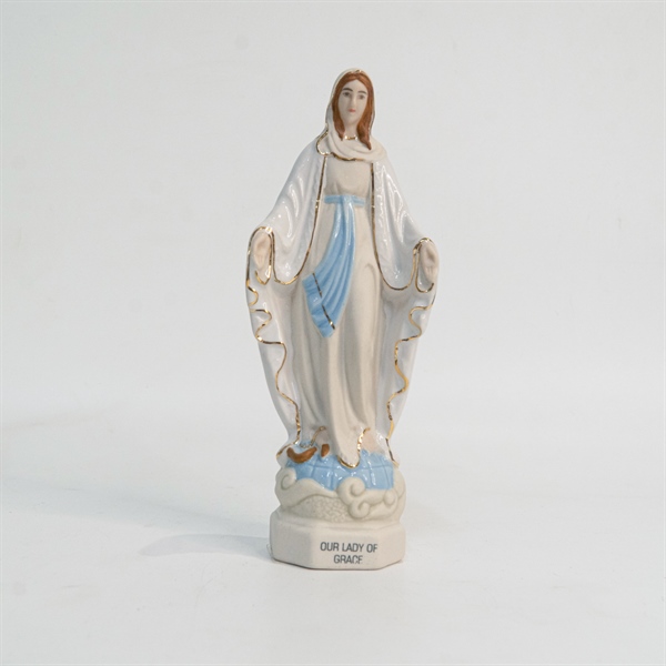 Tượng sứ Đức Mẹ Ban Ơn 11cm Trắng ✔_thumbnail_4