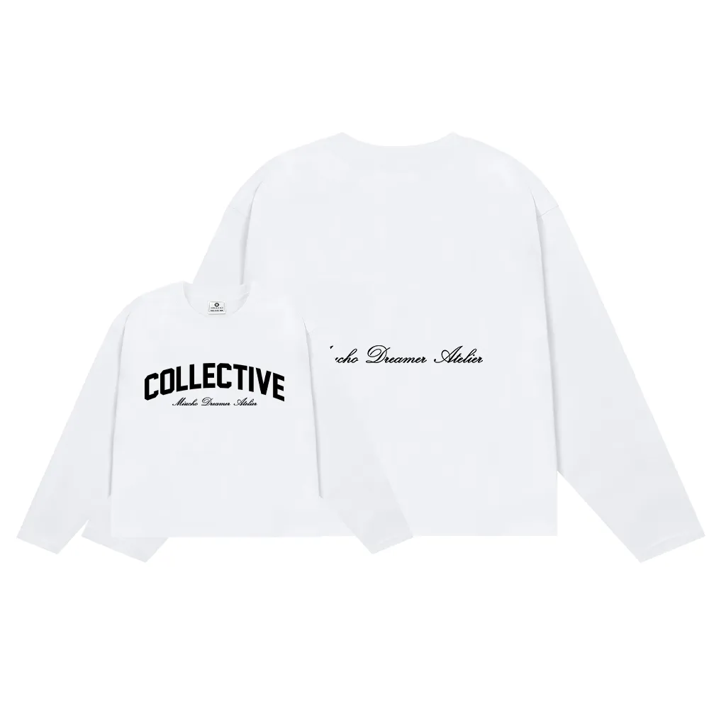 Áo phông boxy tay dài Miucho Club cotton 2 chiều thoáng mát in chữ COLLECTIVE 2679_thumbnail_0
