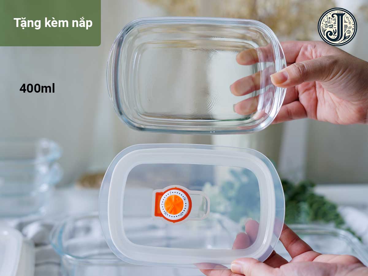 Khay nướng thủy tinh chịu nhiệt 400 độ C PYRO kèm nắp_thumbnail_2