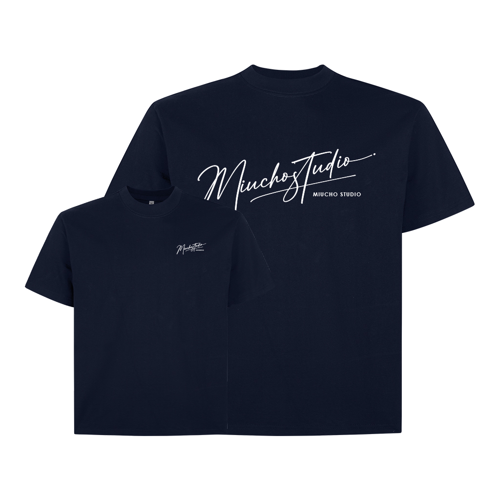 Áo thun boxy local brand AXD1601 Miucho vải cotton 250 gsm dày dặn 2 chiều cổ tròn in typography