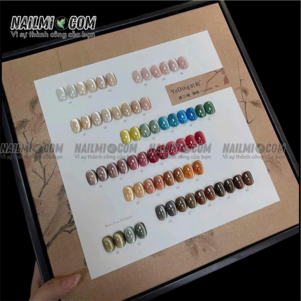 Set sơn gel - Mắt mèo ánh trăng,kim cương - 32 màu - YeDing
