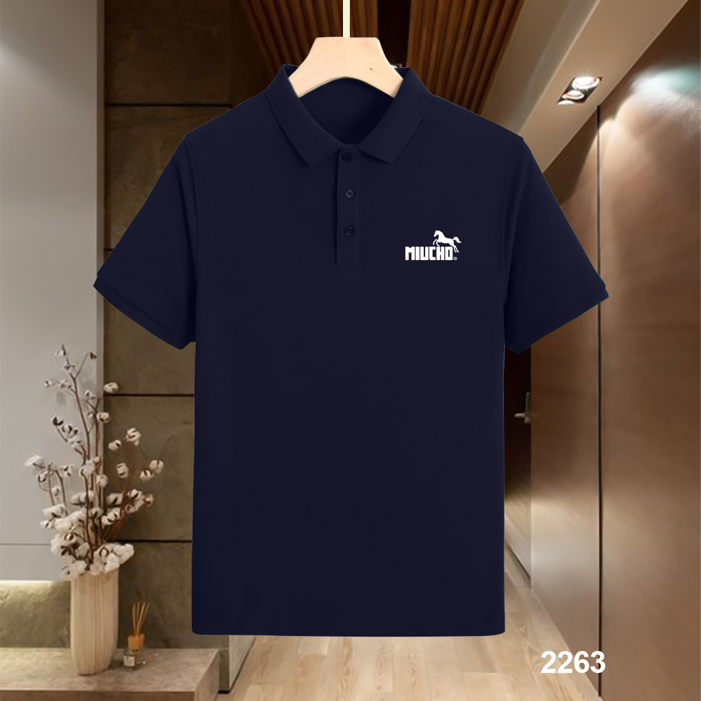 Áo polo nam trẻ trung form vừa 2263 Miucho Iconic vải cá sấu polyester co giãn thoáng mát in mix_thumbnail_2