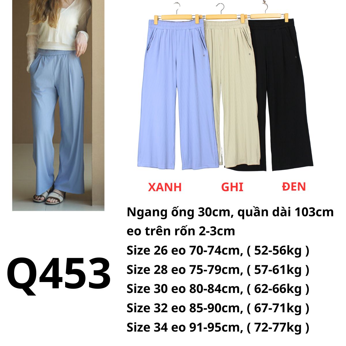 Q453- Quần thun gân