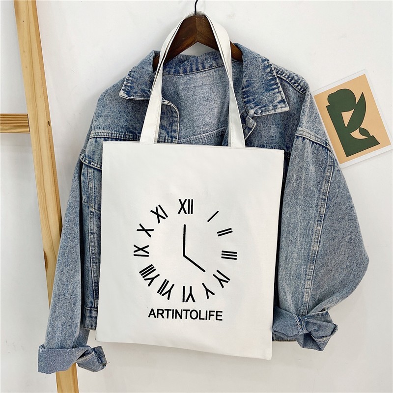 Túi tote phong cách Hàn Quốc in hình - Túi vải canvas có túi phụ kích thước 33x37cm đựng vừa A4 và laptop - TOTE07_thumbnail_8