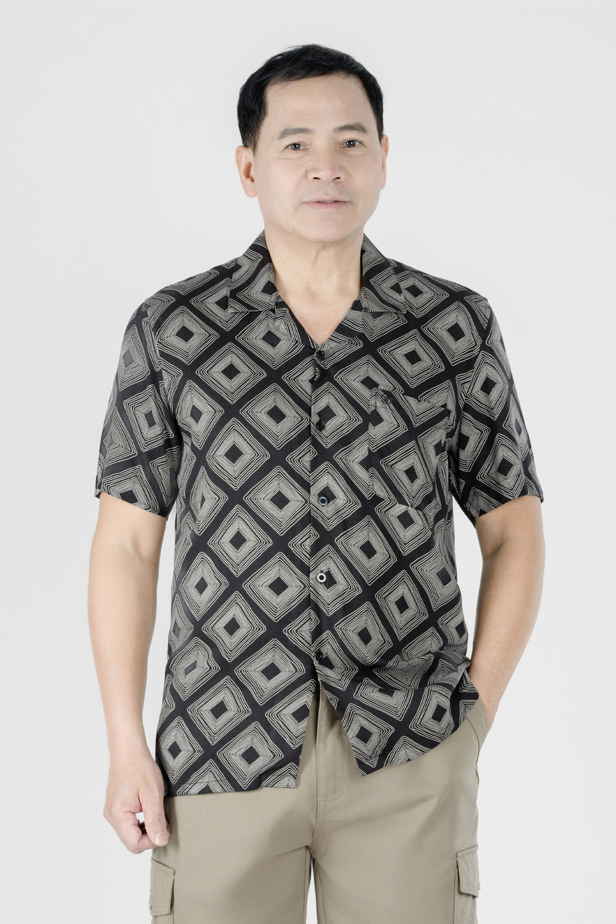 Áo Sơ Mi Họa Tiết Nam Trung Niên ANCHI Chất Liệu Sợi Lanh Phom Suông Vạt Ngang_thumbnail_23