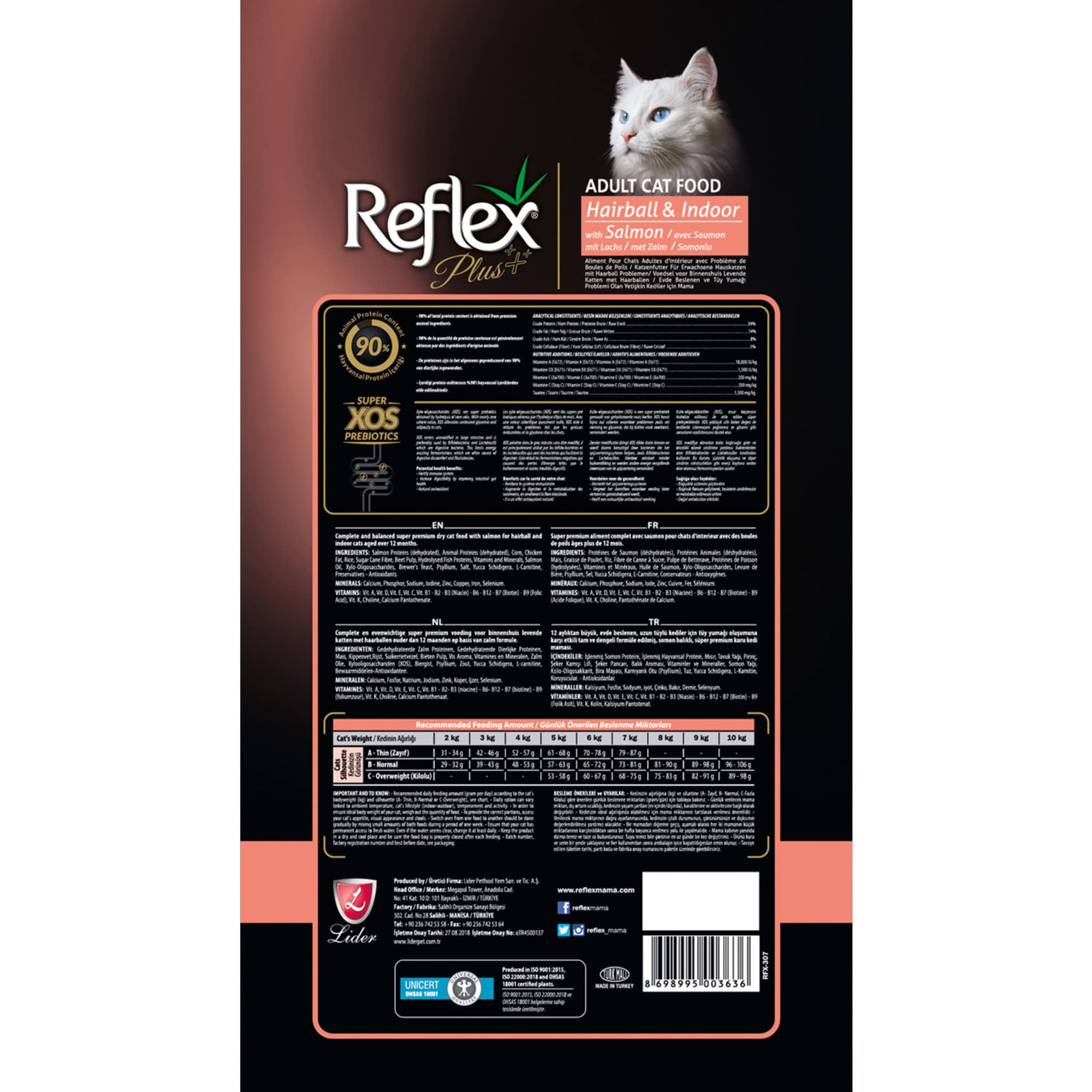 Thức ăn cho mèo Reflex Plus Adult Cat Food Hairball Salmon (vị cá hồi) 1,5kg_thumbnail_2