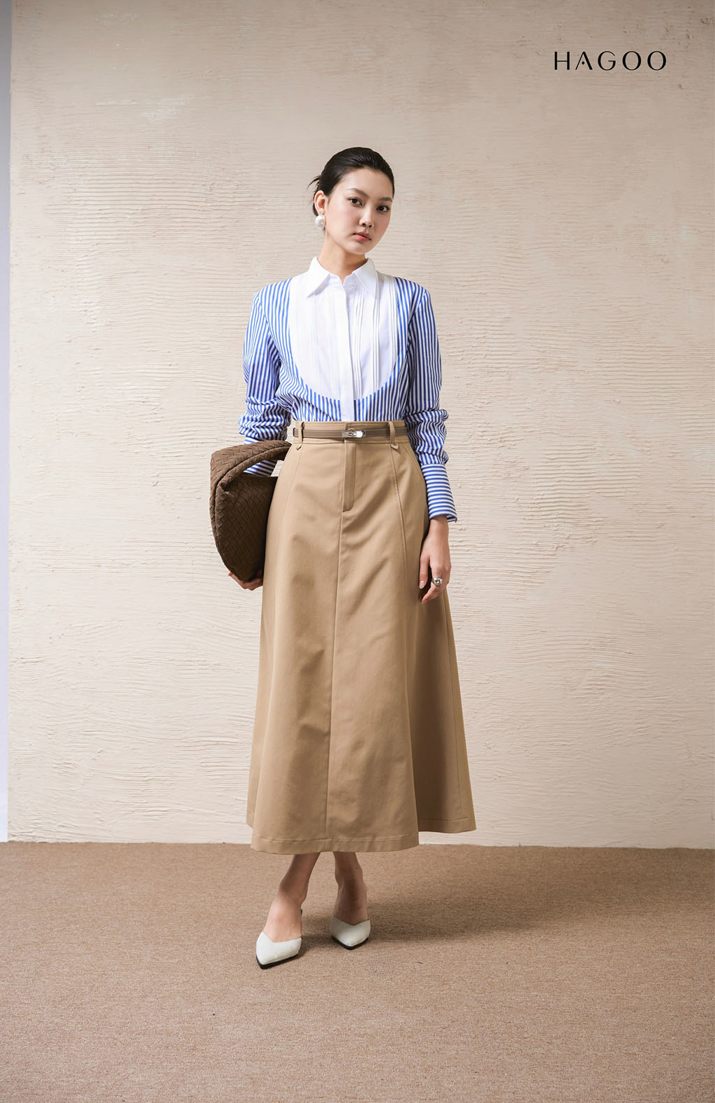 Chân váy xòe A bổ diễu HAGOO