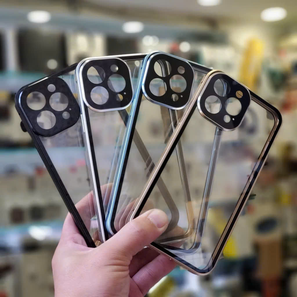 ỐP LƯNG ĐIỆN THOẠI IPHONE CƯỜNG LỰC LÀM BẰNG KIM LOẠI 2 MẶT BẢO VỆ MÁY KHÔNG CHỐNG NHÌN TRỘM_thumbnail_20