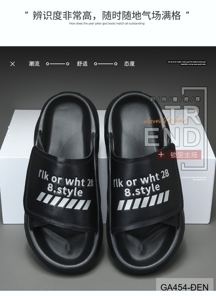 GA454 - Dép xỏ ngón nam thời trang đế dày êm chân, da bò lớp đầu, trắng đen_thumbnail_21