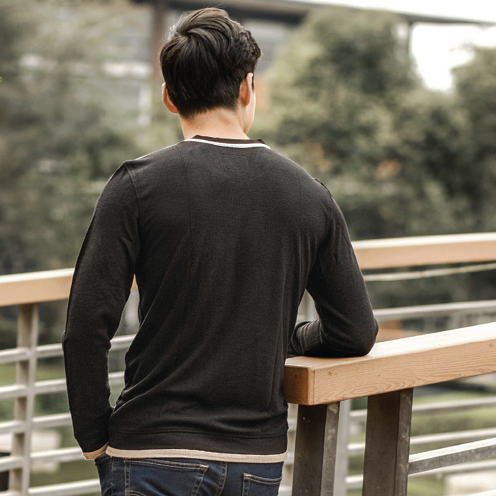 ÁO NAM THU ĐÔNG D7084 NARSIS VẢI LEN COTTON ẤM ÁP, THOÁNG MÁT, GIỮ ẤM TỐT, MỀM MẠI_thumbnail_1