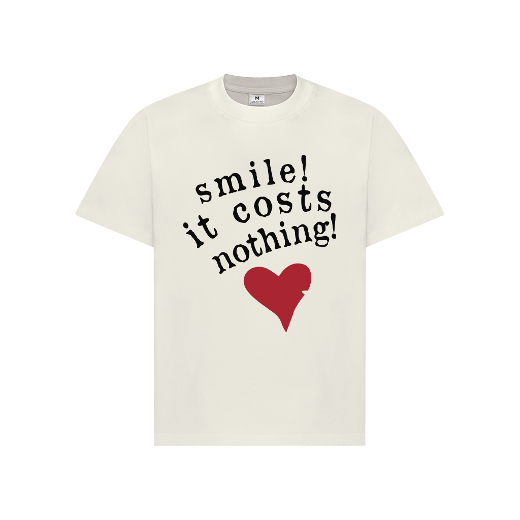 Áo phông đôi nam nữ trái tim form rộng 1967 Miucho Club cổ tròn vải cotton 2c 250gsm in typography_thumbnail_0