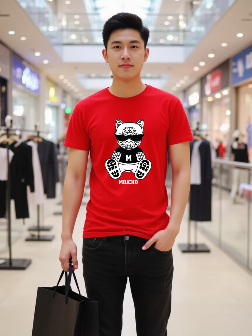 Áo phông nam form rộng 1923 Miucho Iconic vải cotton 4c thoáng mát cổ tròn in artwork_thumbnail_3