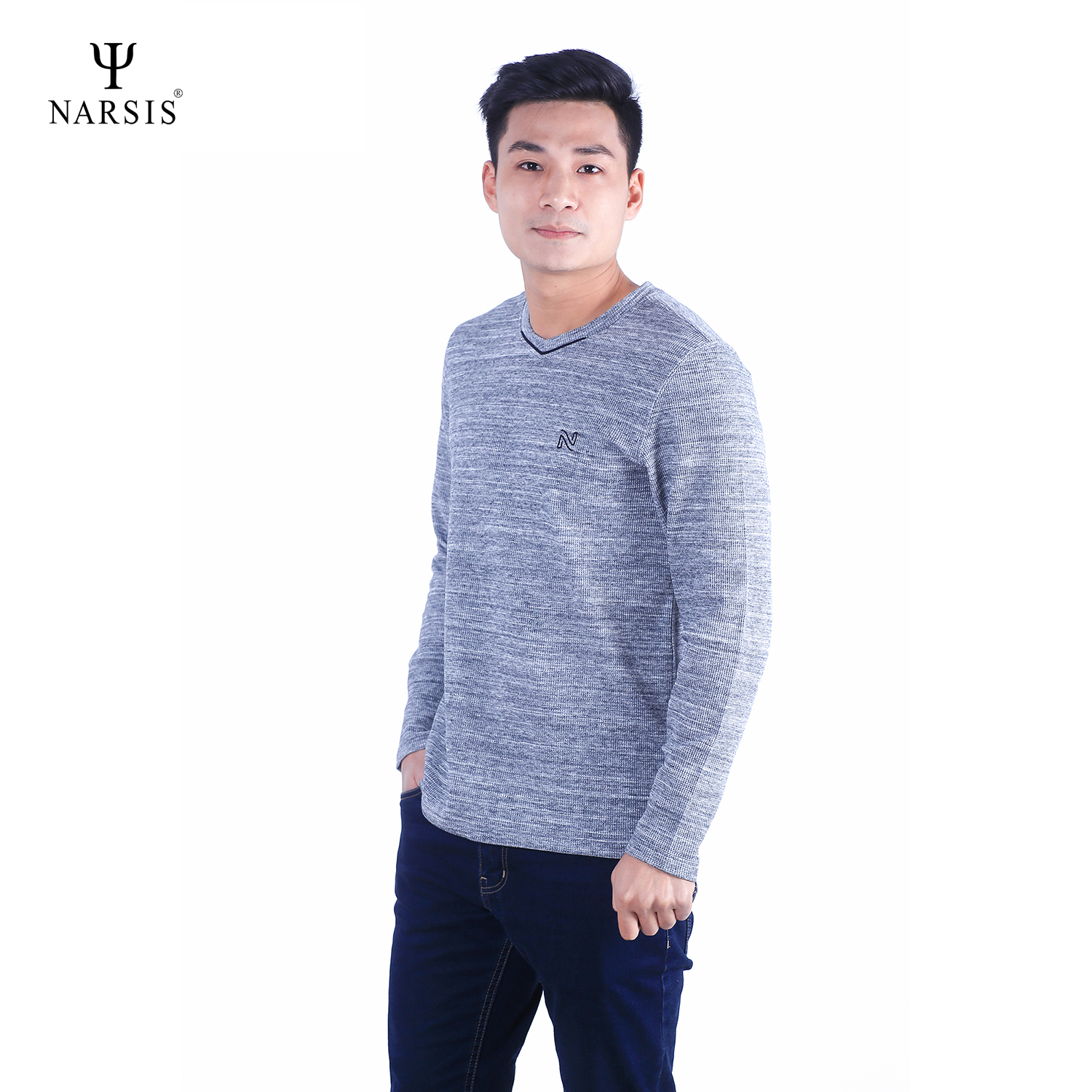 ÁO NAM THU ĐÔNG D7089 NARSIS CHẤT LIỆU THOÁNG MÁT, DỄ CHỊU, THOẢI MÁI CẢ NGÀY, DỄ VẬN ĐỘNG_thumbnail_0