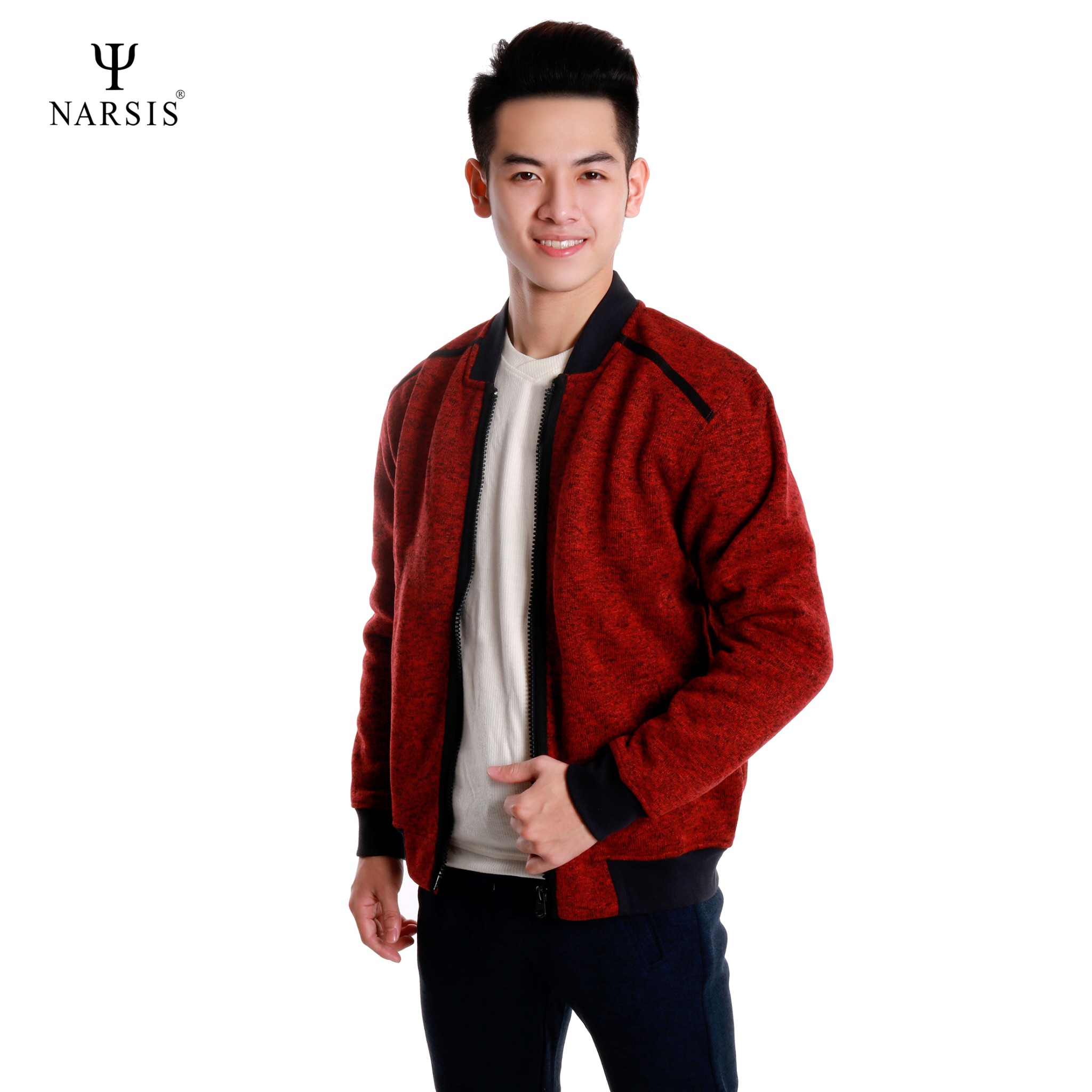 ÁO KHOÁC NAM D6072 NARSIS VẢI LEN COTTON ẤM ÁP, THOÁNG MÁT, GIỮ ẤM TỐT, MỀM MẠI, GIỮ ẤM TỐT, MỀM MẠI