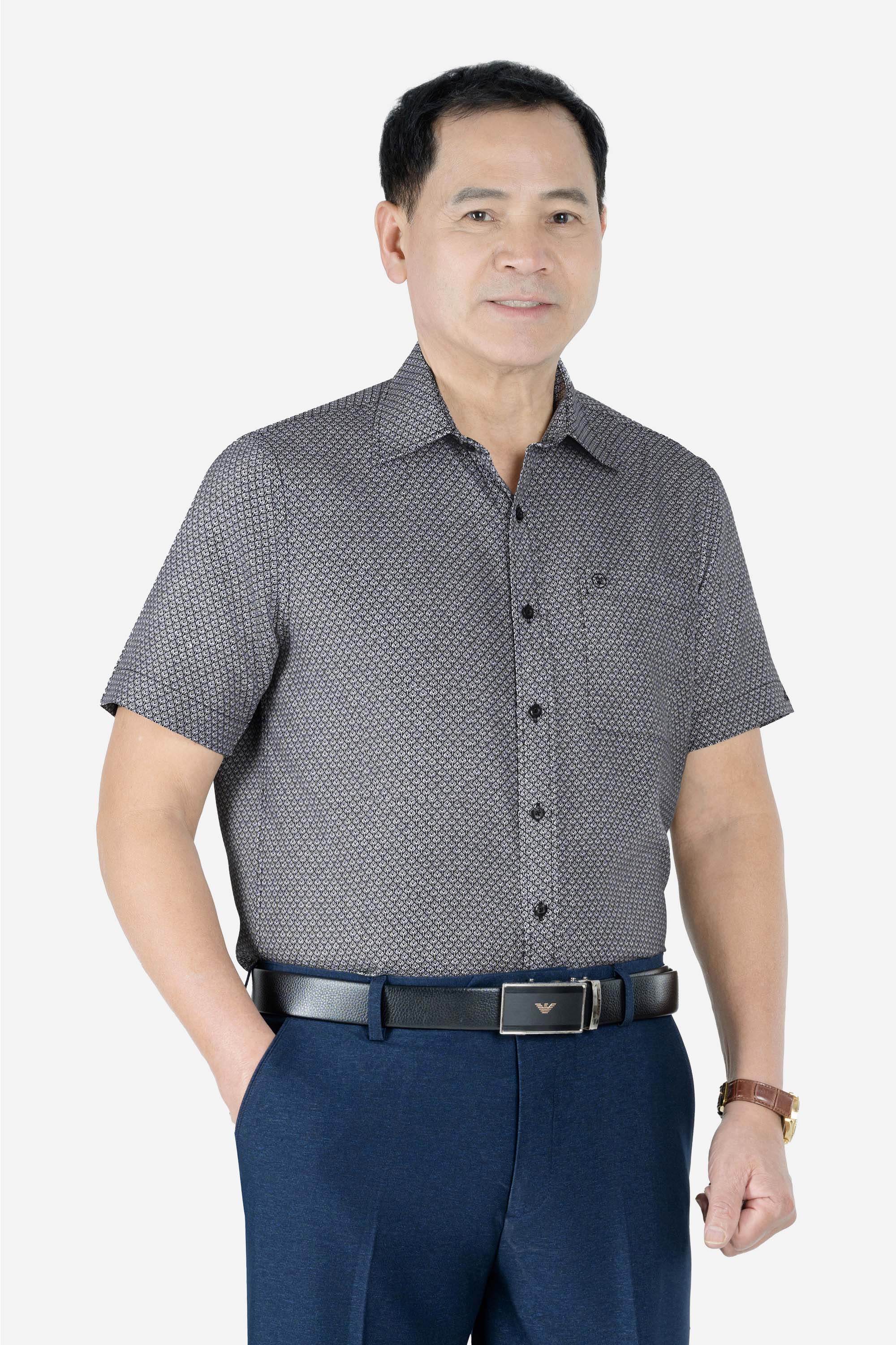 Sơ Mi Họa Tiết Nam Trung Niên ANCHI Chất Liệu Cotton Phom Suông Vạt Ngang_thumbnail_4