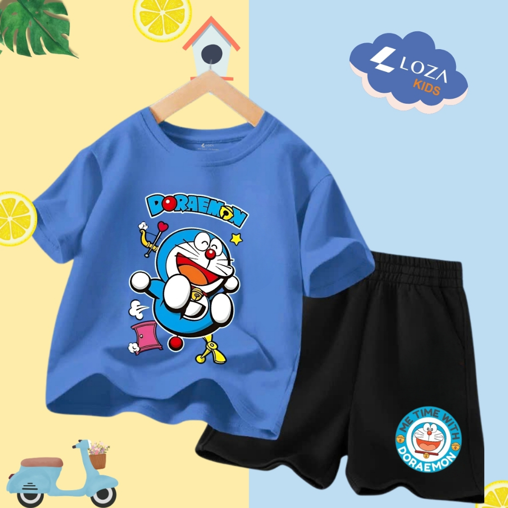 Đồ bộ bé trai in hình Doraemon - Loza Kids SB362_thumbnail_2