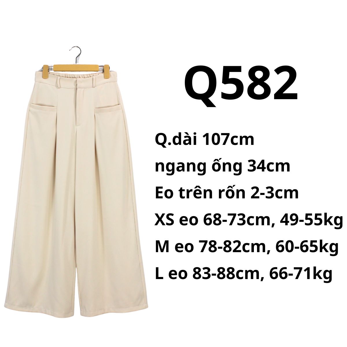 Q582- quần tây kem