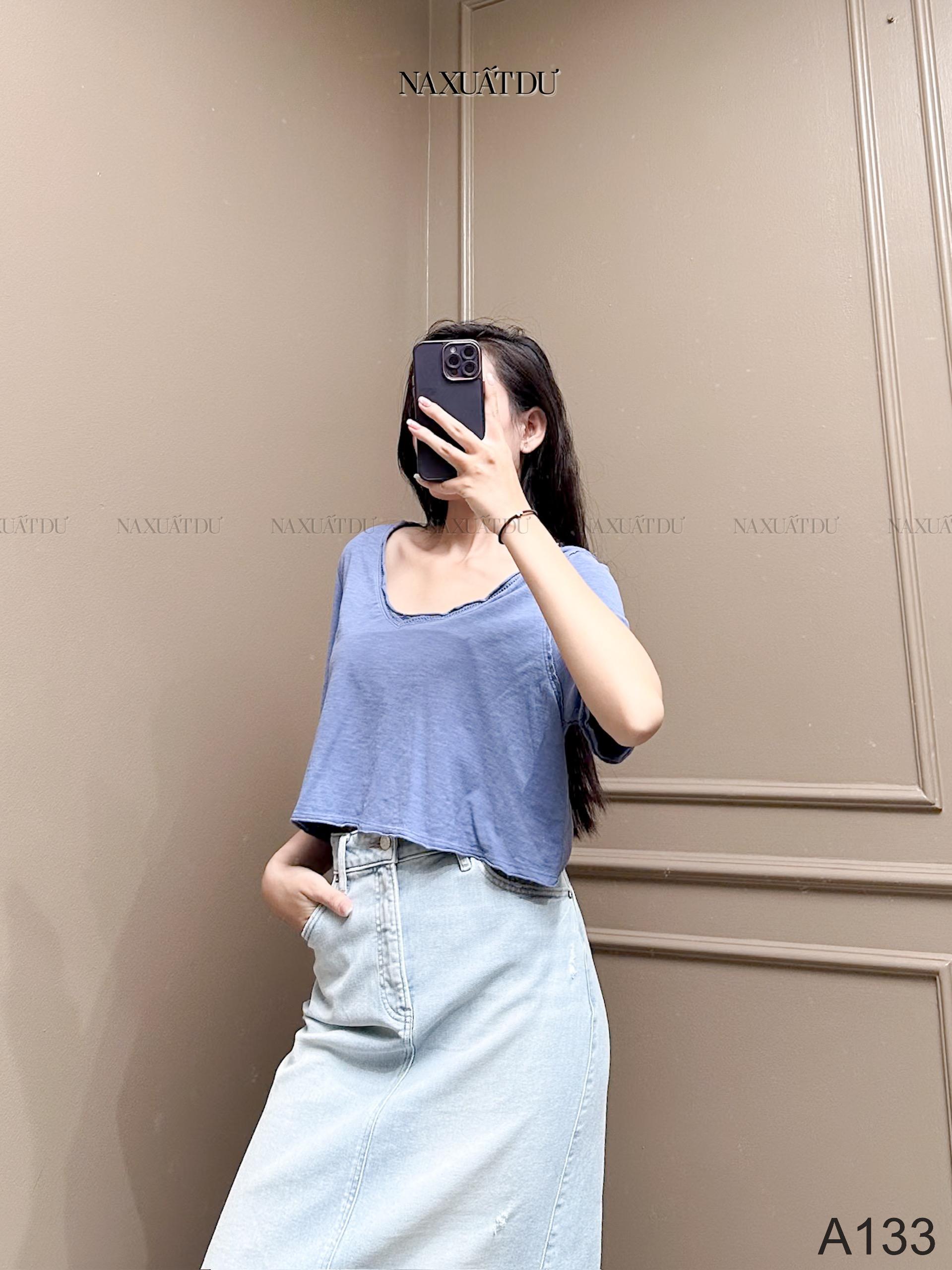 Áo croptop cổ tim nữ  - A133 (SALE)_thumbnail_22