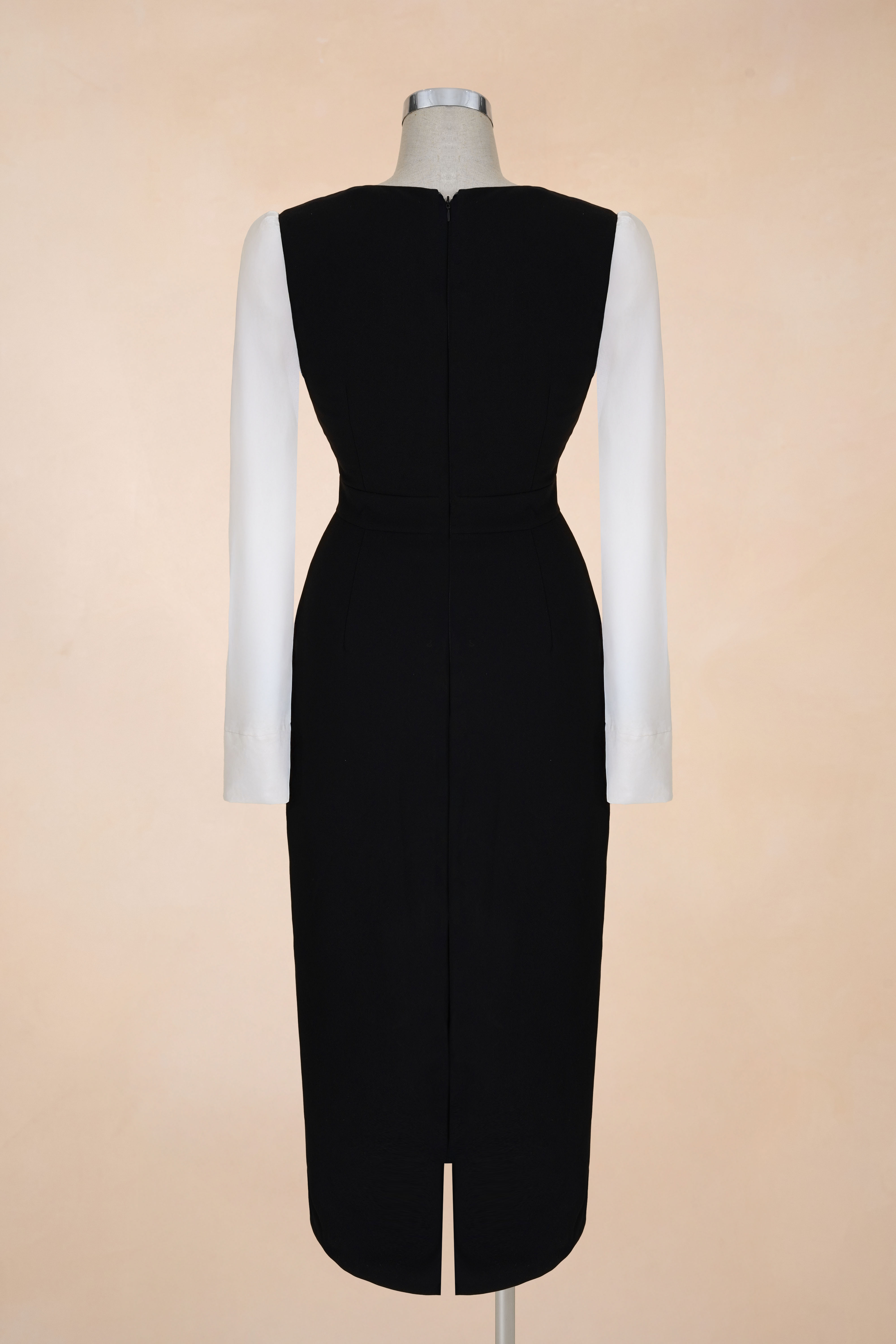 Đầm Bút Chì Phối Tay Tơ