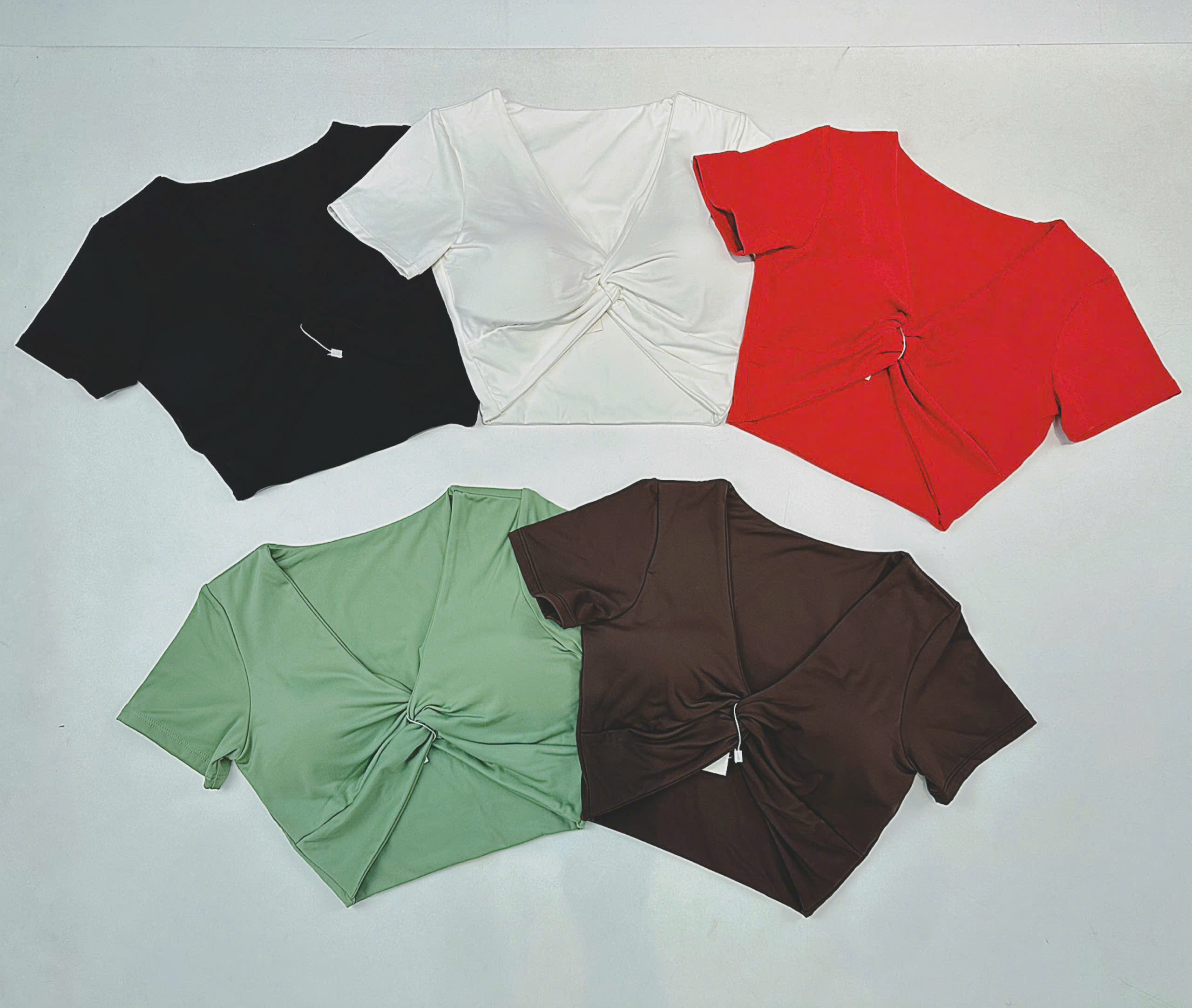 Áo Croptop Thể Thao Tay Ngắn Xoắn Nơ_thumbnail_3