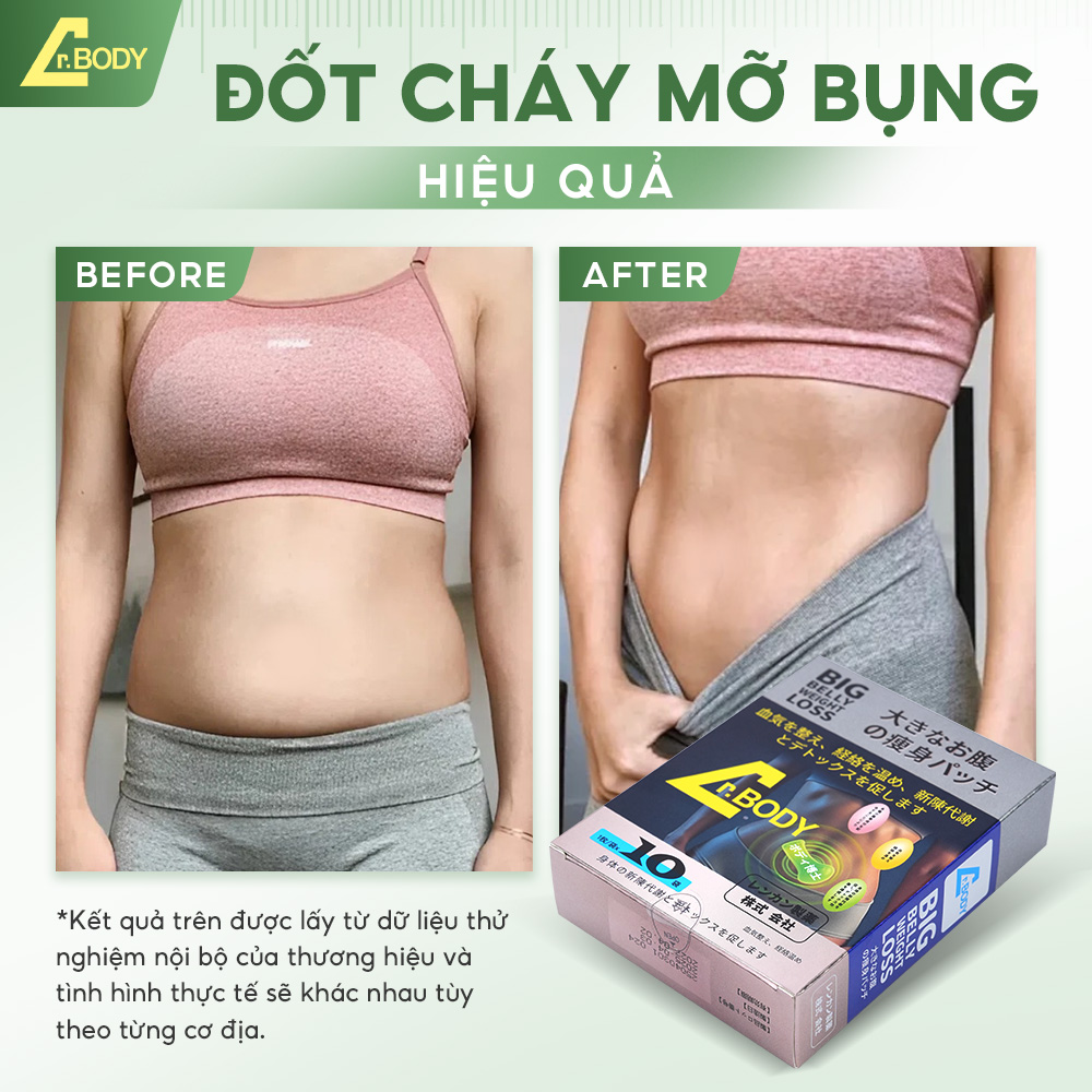 MIẾNG DÁN DR.BODY NHẬT BẢN HỖ TRỢ GIẢM MỠ VÙNG BỤNG, ĐÙI, BẮP TAY, THÀNH PHẦN THẢO MỘC TỰ NHIÊN_thumbnail_5