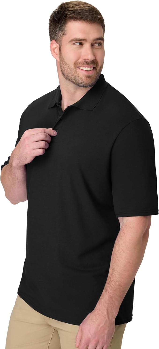 Men’s Active Polo Shirt – Comfortable Midweight Short Sleeve Tee_thumbnail_3