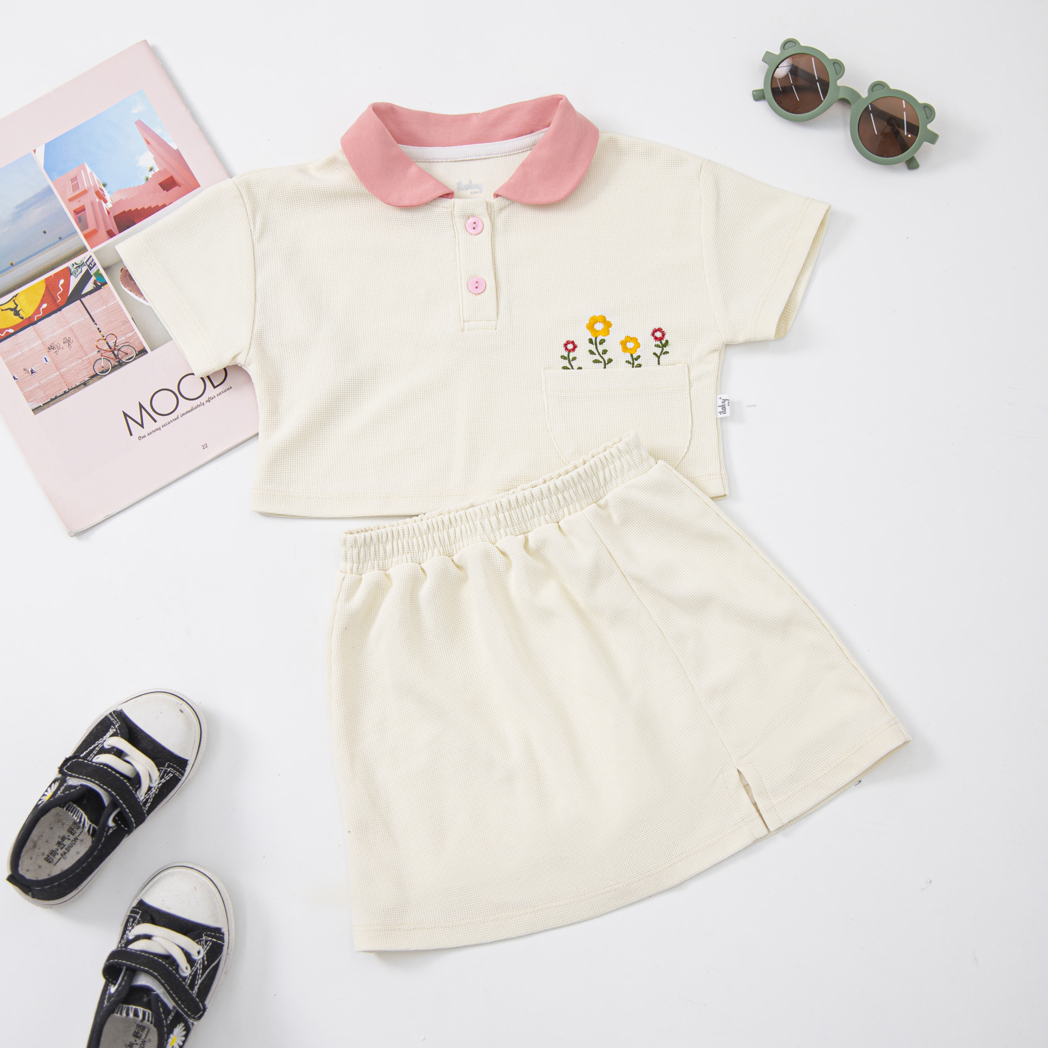 Set bé gái crotop phối cổ kèm chân váy xẻ_thumbnail_5