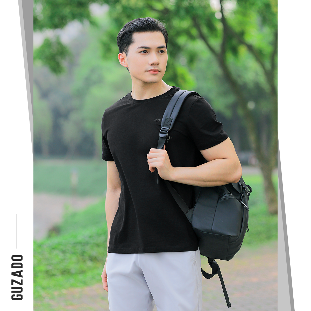 Áo thun nam Ngắn Tay Guzado,Chất Liệu Cotton Chuẩn GTS03_thumbnail_4