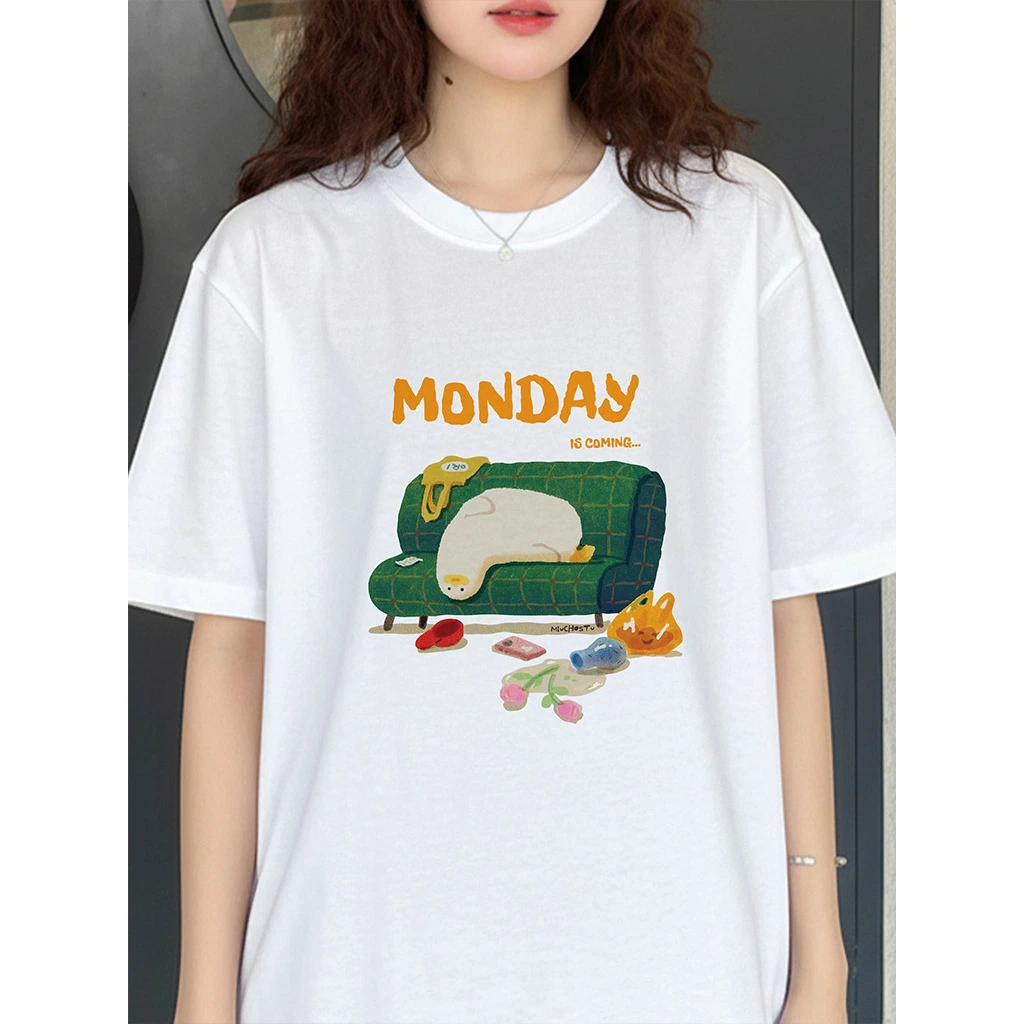 Áo thun nam form boxy Miucho Club chất vải dày dặn thoáng mát Monday in mix 2873_thumbnail_6