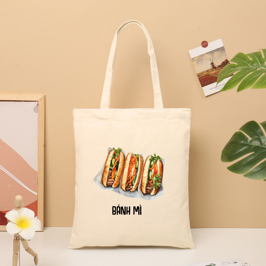 Túi tote vải canvas local brand We Tee Ẩm thực Việt Nam có khoá kéo và ngăn phụ - TOTE11_thumbnail_1