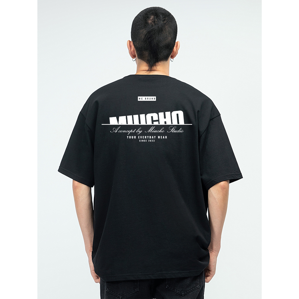 Áo thun nam form rộng ATD270 Miucho Man cotton cổ tròn in typography_thumbnail_3