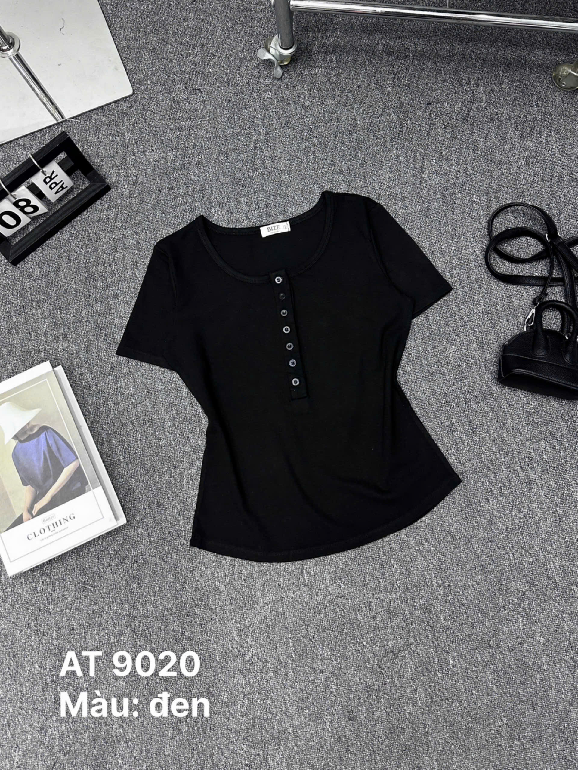 Áo thun tay ngắn phối nút kiểu bigsize AT9020 dành cho nàng béo mập từ 55-90kg_thumbnail_6