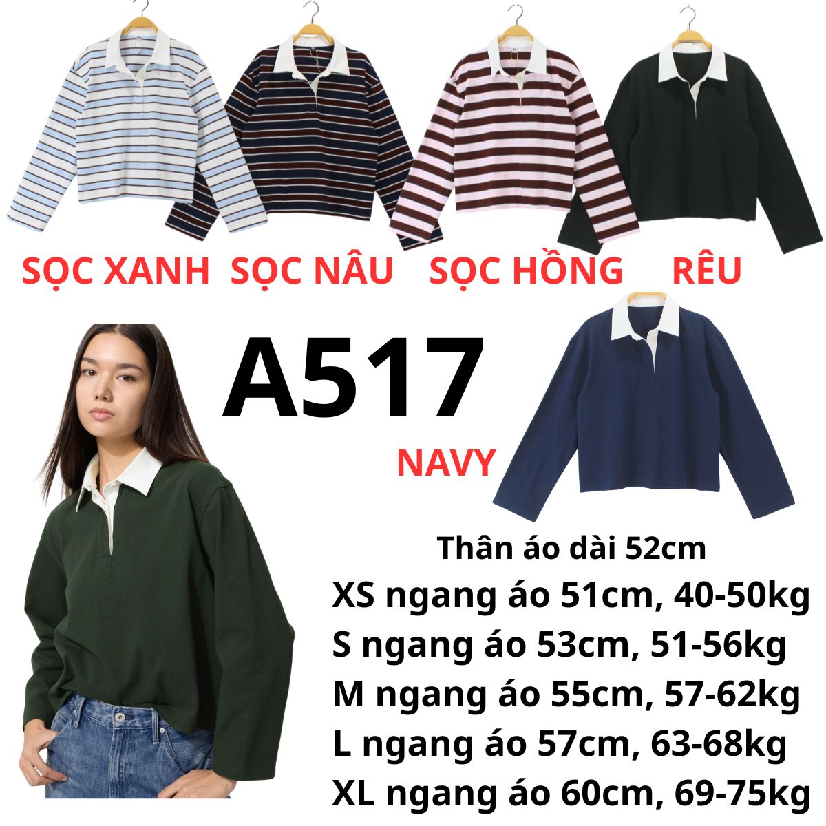 A517- Áo thun polo