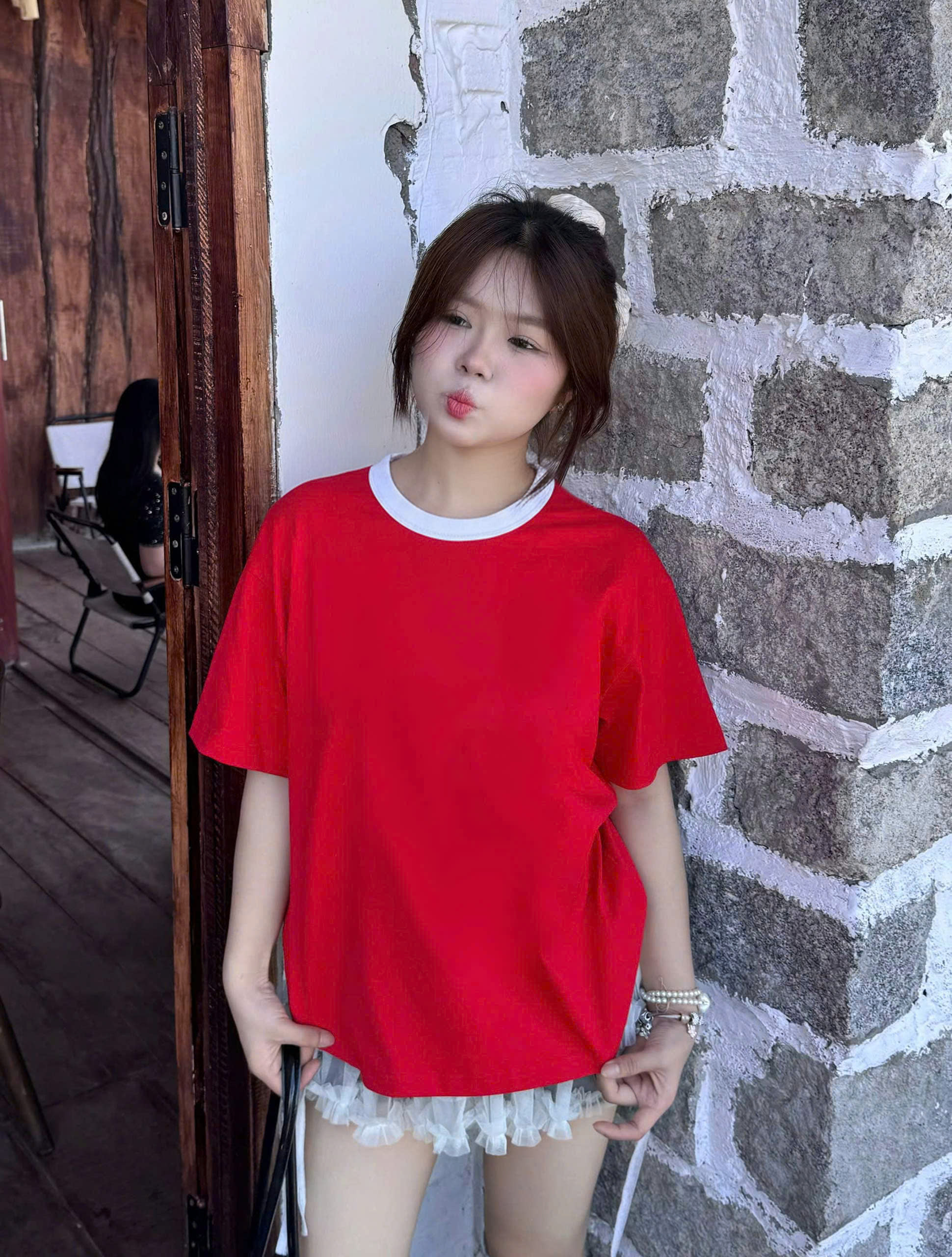 Áo thun boxy trơn phối cổ mix màu Miucho vải dày dặn thoáng mát ATT00069_thumbnail_5