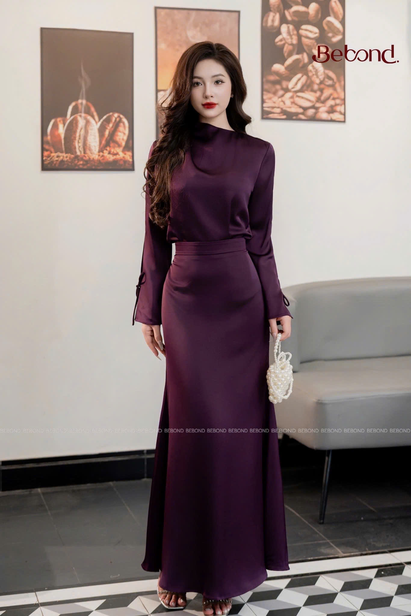 Set đầm dài ERICA màu TÍM