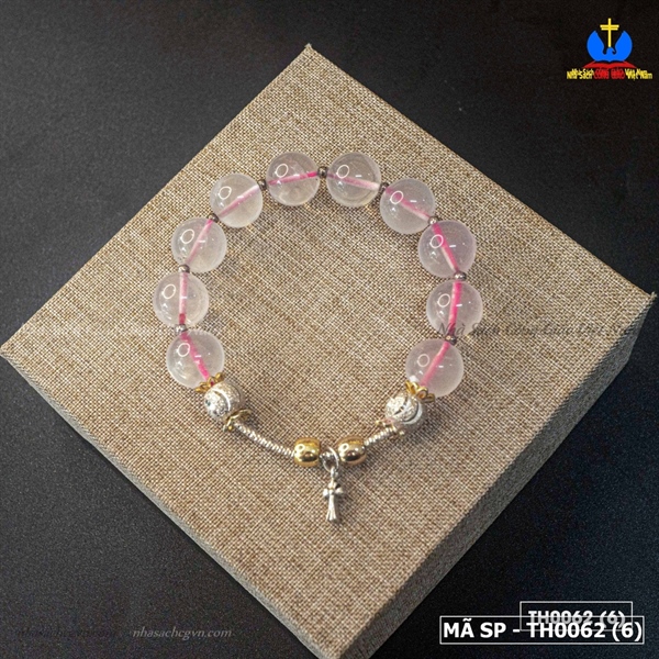 Vòng mân côi đá thạch anh trắng 12ly mix cham bạc thái_thumbnail_2