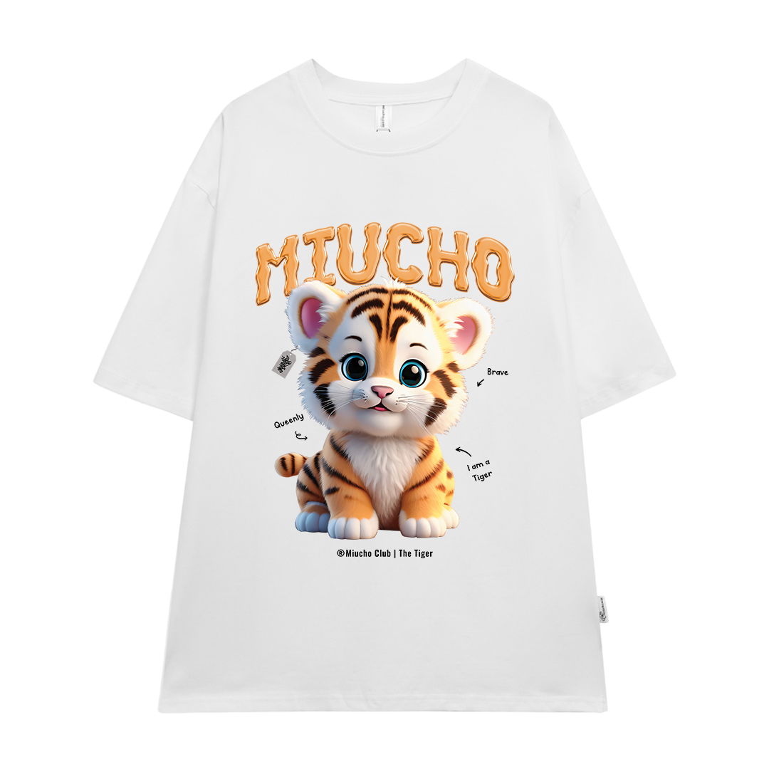 Áo thun form rộng 12 con giáp tuổi Dần (tuổi hổ) ATD1238 Miucho tay ngắn cổ tròn in mix_thumbnail_0