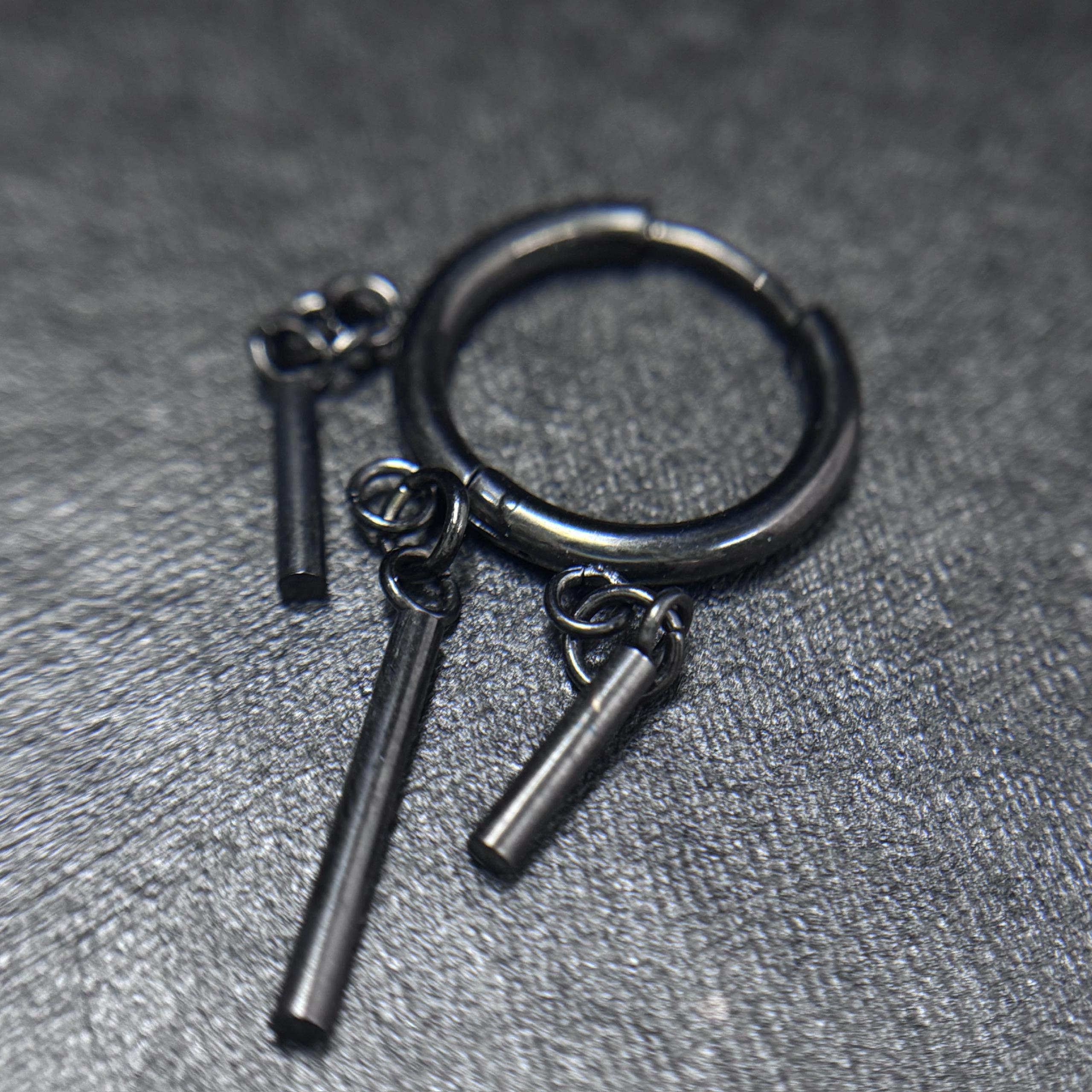 Khuyên vòng kiểu ba thanh trụ đen rơi 12mm_thumbnail_2