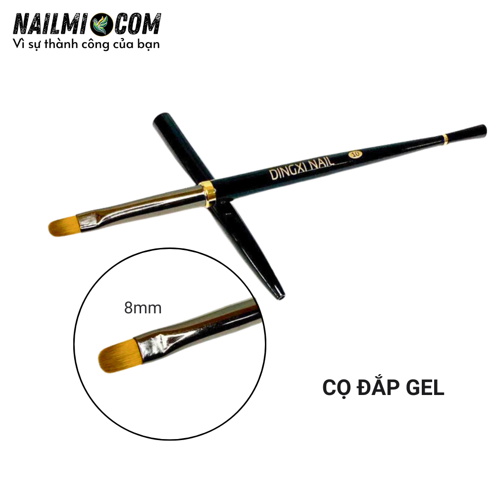 Cọ đắp gel - bản tròn - Dingxi - cán kim loại