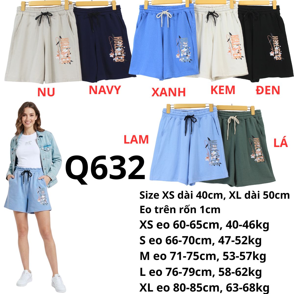 Q632 - Quần đùi thun