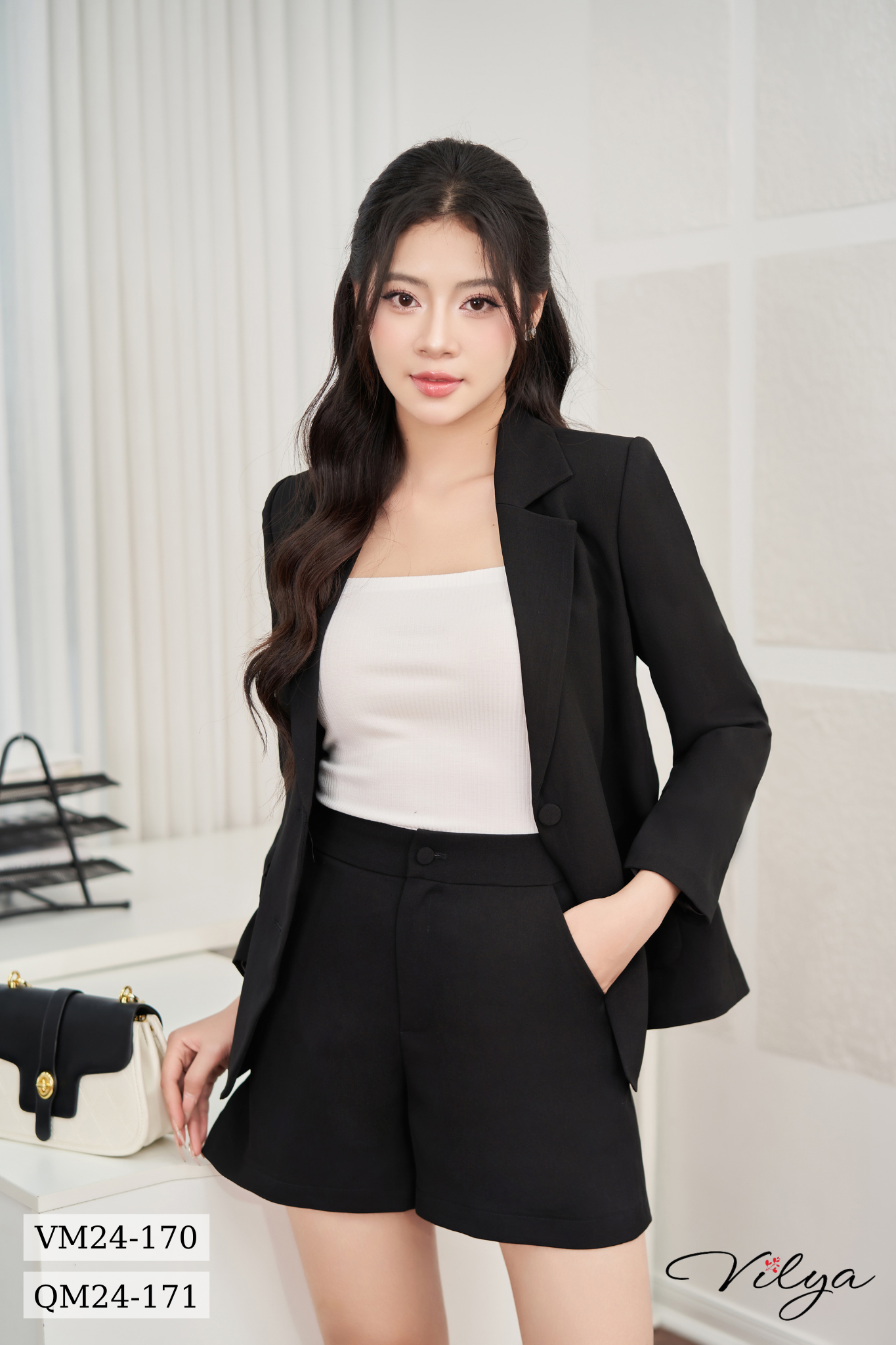 Quần short QM24-171, chất vải trượt mỹ dày dặn