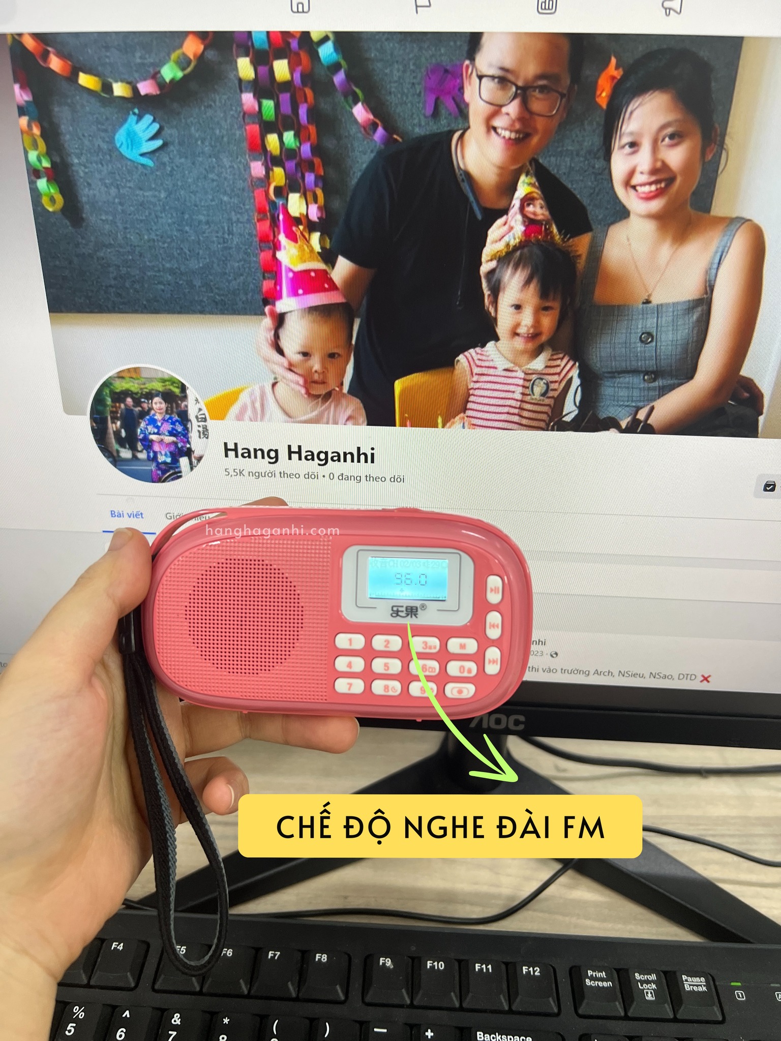 Loa Nogo Q15 hồng kèm thẻ nhớ 16GB, file nghe cho bé_thumbnail_0